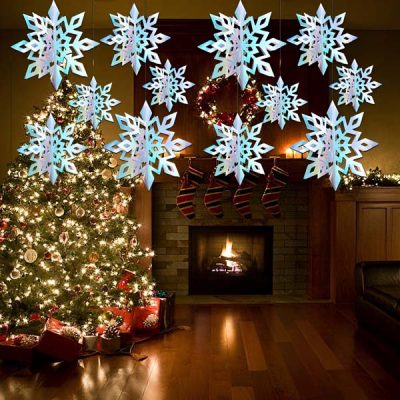 Decoração de Natal com Flocos de Neve 3D (6 unid.) | HOLOFLAKE