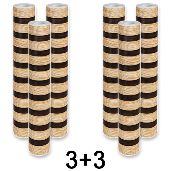 3x Adesivo de parede elegante com efeito em madeira | LINEWALL 1+1 GRÁTIS