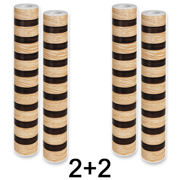 2x Adesivo de parede elegante com efeito em madeira | LINEWALL 1+1 GRÁTIS