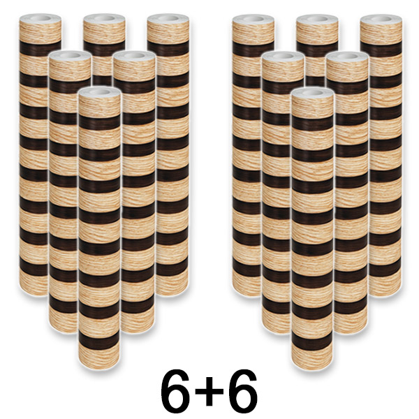 6x Adesivo de parede elegante com efeito em madeira | LINEWALL 1+1 GRÁTIS